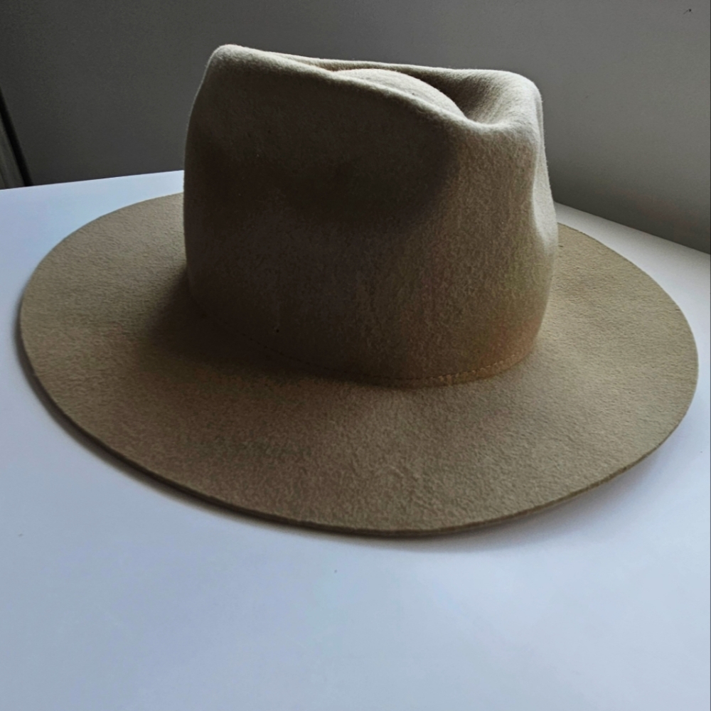 BRIXTON Taupe Wool Wide Brim Western Hat